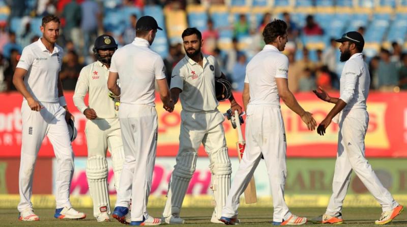 Virat Kohli, who was batting on 49, agreed to end the match three balls before the scheduled close of play. (Photo: BCCI)
