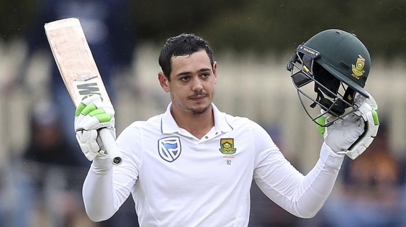 Quinton de Kock slammed a hundred as South Africa secured 241-run lead over Australia in the Hobart Test. (Photo: AP)