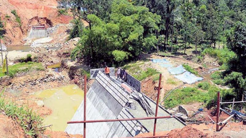 A file photo of Yettinahole project site near Sakleshpur in Hassan district.