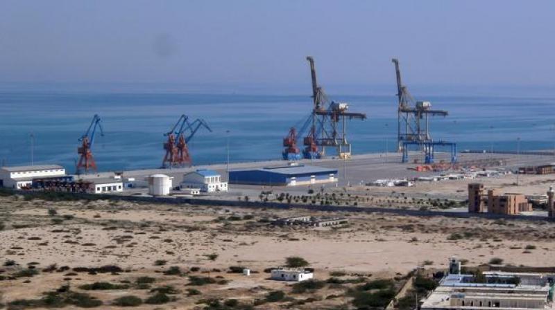 Construction site at Gwadar port in the Arabian Sea. (Photo: AFP)