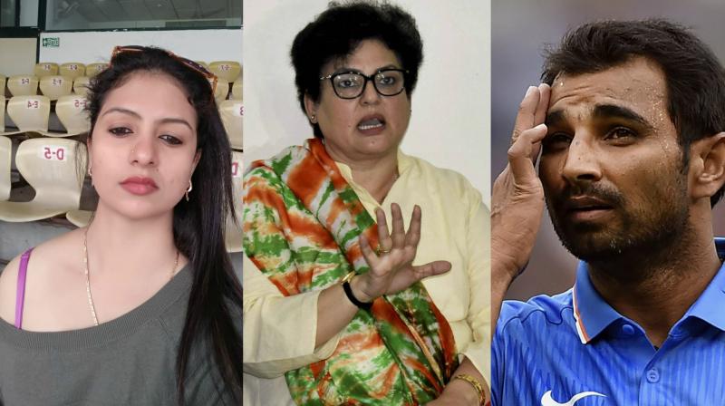 \Mohammad Shamis wife has not approached us as yet, if she comes we will surely take her case,\ said National Commission for Women (NCW) chief Rekha Sharma. (Photo: Facebook / PTI / AP)