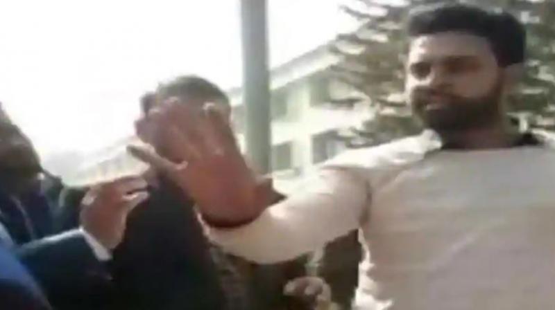 An FIR has been registered against NSUI Shahjahanpur district president Irfan Hussain for allegedly threatening a female student after she complained of molestation.(Photo: Video Screengrab)