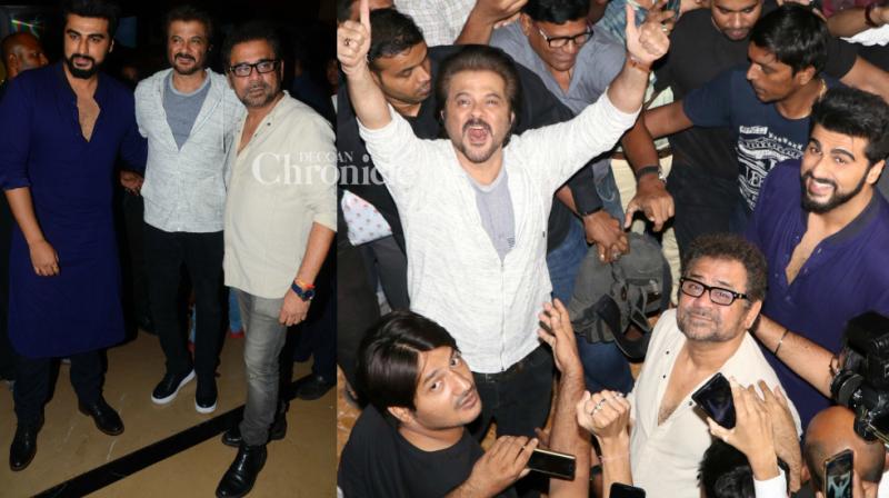 Mubarakan team creates fan frenzy by visiting theatres in Mumbai