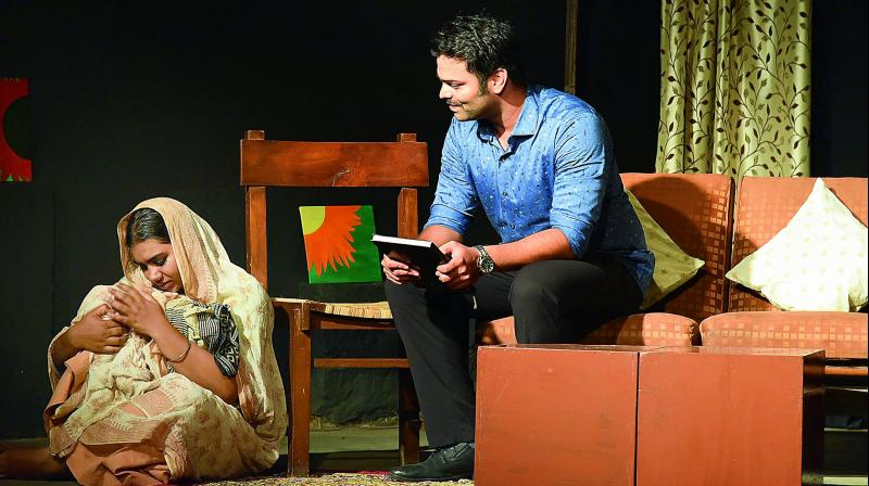 A still from the play Kamla