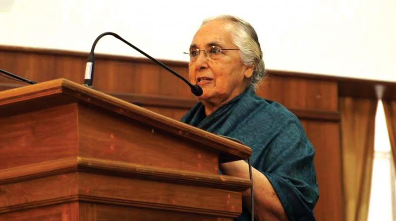 Romila Thapar speaking at the opening cermeony of the Indian History Congress In Thiruvananthapuram on Wednesday.	(Photo: DC)
