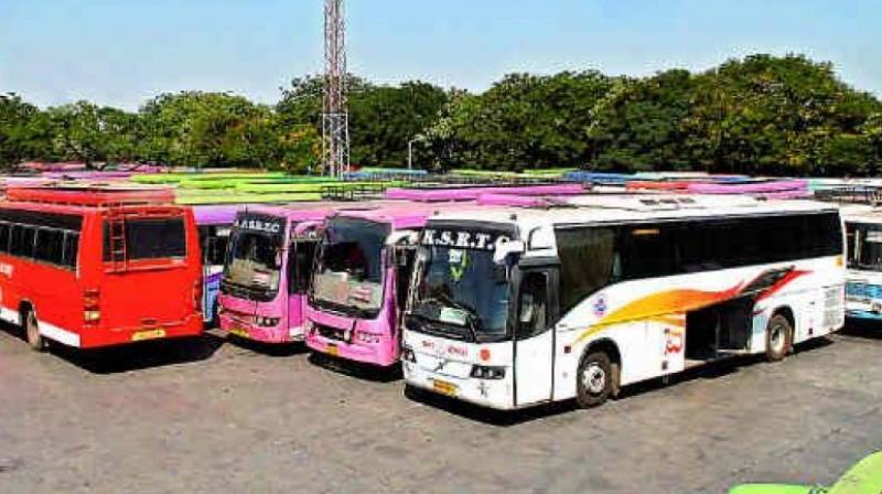 Though the transport department is seizing buses on the Bengaluru Highway at Alampur, Manopad, Shamshabad and Gagan Pahad, they are not taking over the buses to avoid inconveniencing passengers.