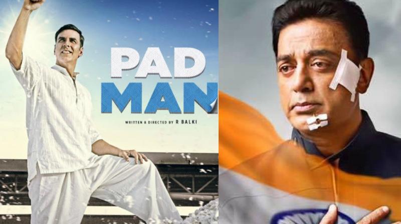 Posters of Padman and Kamal Haasans Vishwaroopam.