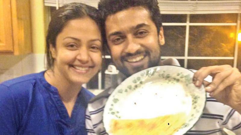 The actor, along with his wife, Jyothika.