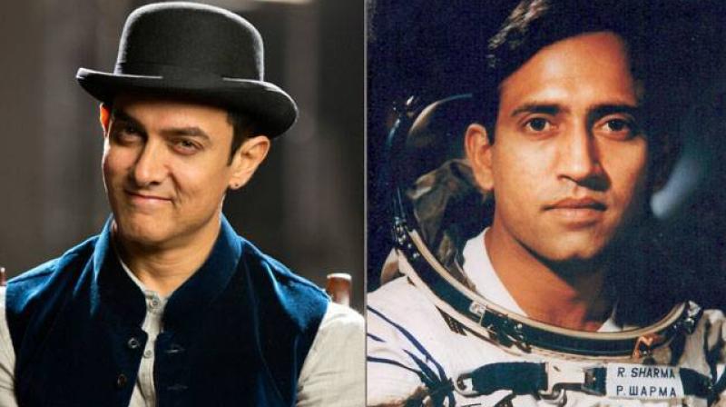 Aamir Khan and astronaut Rakesh Sharma.