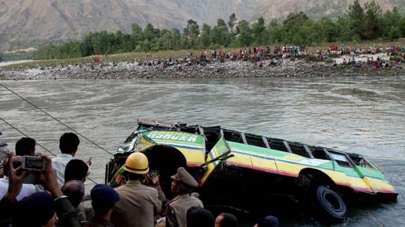 At least 14 people were on Saturday killed and over two dozen injured when a private bus plunged into the Beas river in Himachal Pradesh. (Photo: PTI/Representational)