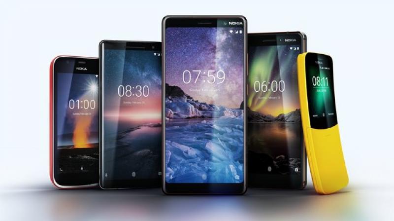 The New Nokia 6, Nokia 8 Sirocco, Nokia 8110, Nokia 1 and the Nokia 7 Plus is showcased here.