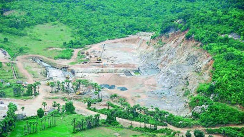 Police started using high-tech gadgets like a high definition drone camera, GPS tracking devices and high resolution CCTV cameras to secure the Polavaram irrigation project site.