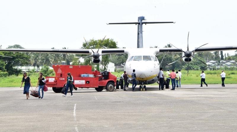 The Kochi-based Southern Command of the Indian Navy got its School for Naval Airmen (SFNA) at INS Garuda transformed into a makeshift airline terminal for operation of civilian flights in under 24 hours after the Kochi international airport shut down on August 15 after flood waters entered its premises.
