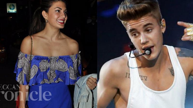 JÃ¤cqueline Fernandez and Justin Bieber.