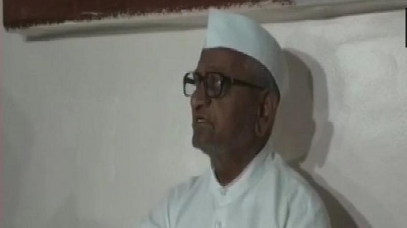 Hazare has lost 3.8 kg in the past five days and his blood pressure, blood sugar and creatinine level in the urine had gone up, a doctor said. (Photo: ANI)