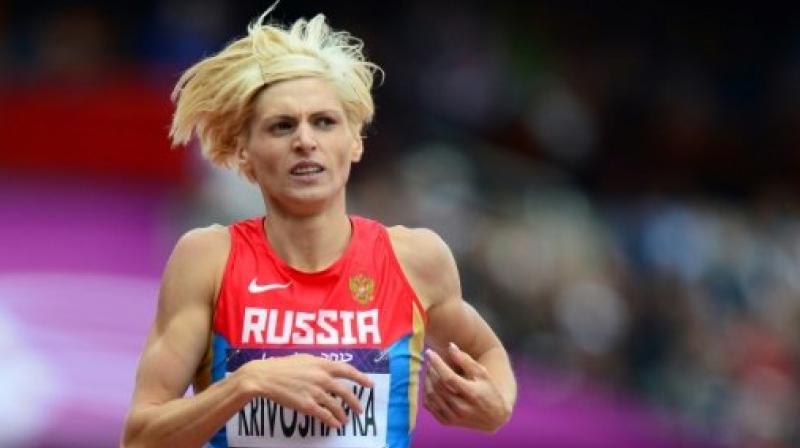 Antonina Krivoshapkas ban means she is likely to be stripped of 4x400 gold and individual 400 bronze medals from the 2013 world championships, though the IAAF did not immediately confirm this. (Photo: AFP)