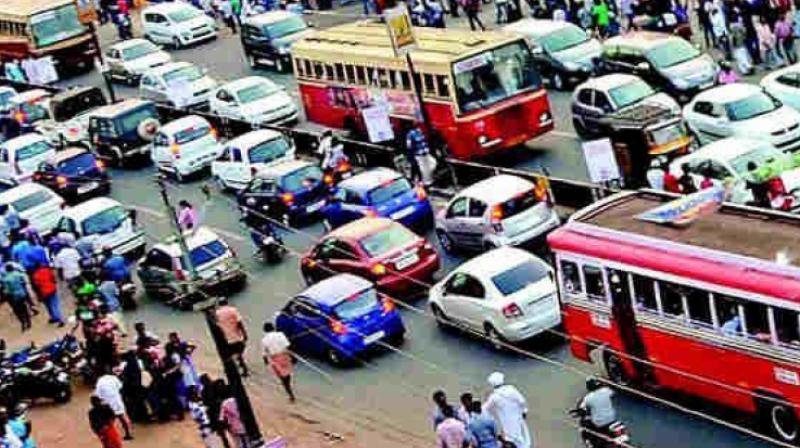 Traffic congestion was witnessed only during the peak hours on Monday and Tuesday at the underpass. (Representational Image)