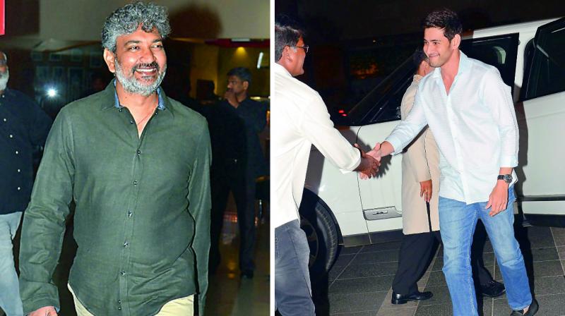 Director S.S. Rajamouli and Mahesh Babu are rarely seen with bouncers and prefer to just be accompanied by one person from their team.