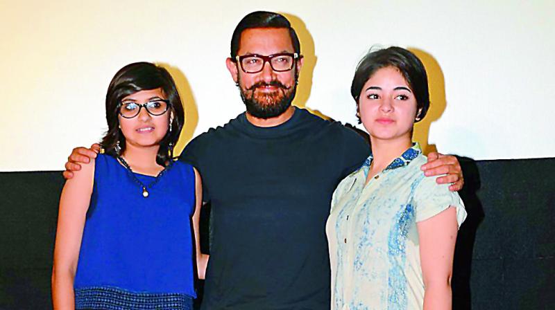 Suhani Bhatnagar, Aamir Khan and Zaira Wasim