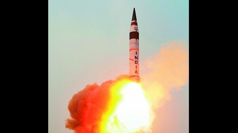 Agni-V successfully test fired from Abdul Kalam island.
