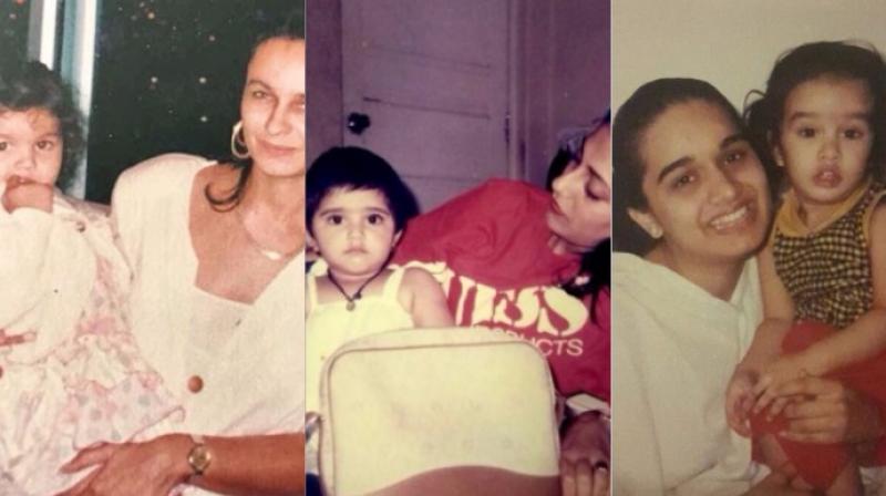 Alia with Soni Razdan (L), Sonam with Sunita Kapoor (centre) and Shraddha with Shivangi Kolhapure (R).