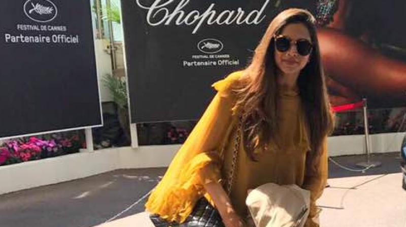 Deepika Padukone at the Cannes Film Festival venue in France.