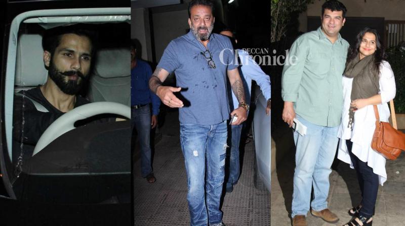 Shahid, Sanjay Dutt, Vidya-Siddharth, others come out in style for party