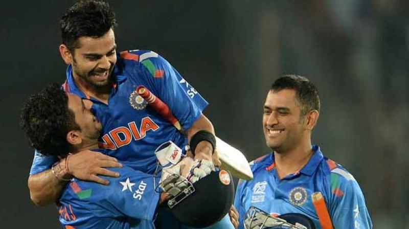 Experience is something we have discussed before picking Yuvi because we cannot leave so much burden on MS (Dhoni) alone in the middle order, said Virat Kohli as explained why Yuvraj Singh was recalled to Indias limited-overs squad. (Photo: AFP)
