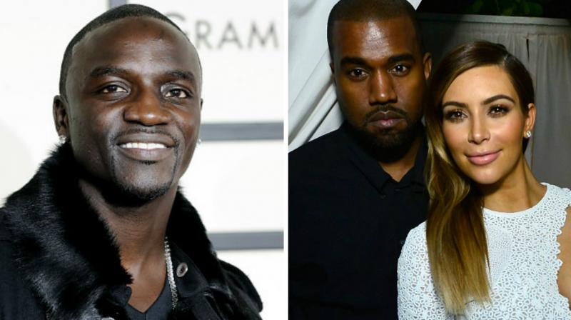 Akon, and the couple Kanye West and (Photo: AP/AFP)