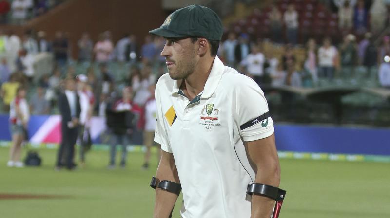 â€œMitchell experienced some pain in his right foot during the second Test in Bangalore which unfortunately had not subsided a few days after the Test as we had hoped,â€ said the Australian team physiotherapist David Beakley. (Photo: