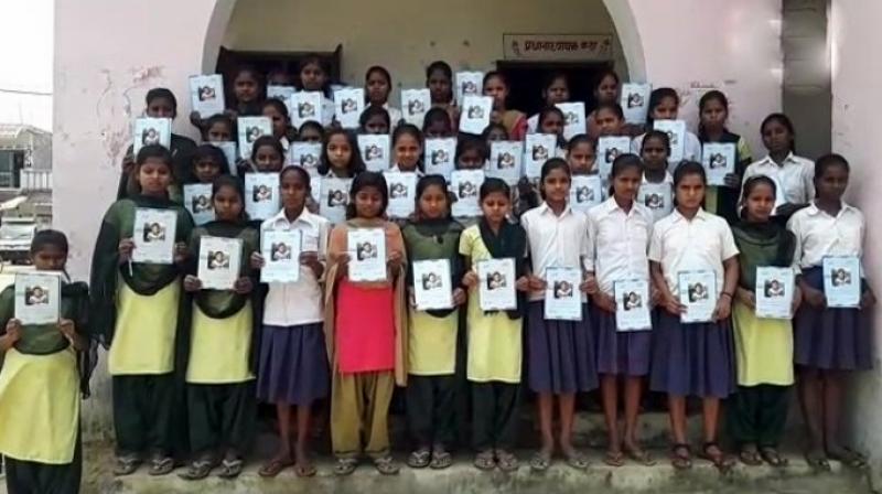 5,000 booklets of Swachh Jamui Swasth Jamui were printed last year with Pak girls photo on the cover. (Photo: Twitter | ANI)