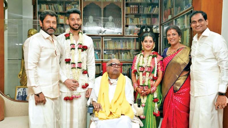 Vikram, Manu Ranjith, Karunanidhi, Akshita and family.