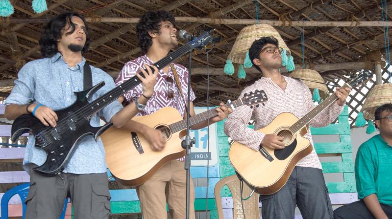 City musician  Sagar Shastri with his band, Shastri Kacheri.
