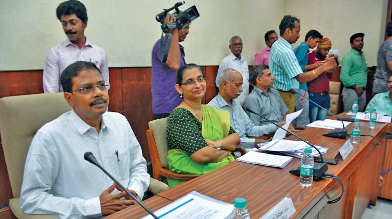TN CEO Sathyabrata Sahoo holds a meeting with the representatives of political parties at secretariat in Chennai on Friday. 	(Image: DC)