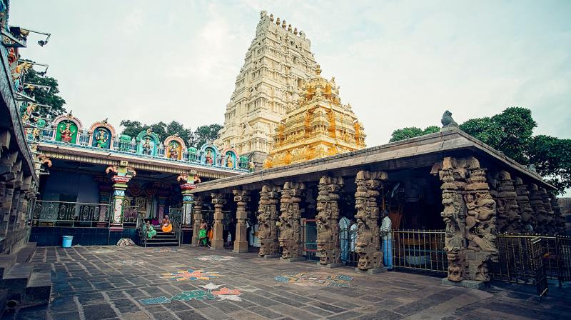 The temple town of Srisailam is covered by around 600 closed circuit cameras located at various points.