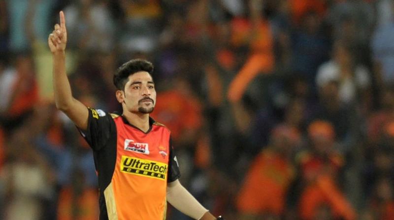 Mohammed Siraj was earlier this year roped in by Indian Premier League franchise Sunrisers Hyderabad for Rs. 2.6 crore ahead of the tenth edition.(Photo: PTI)