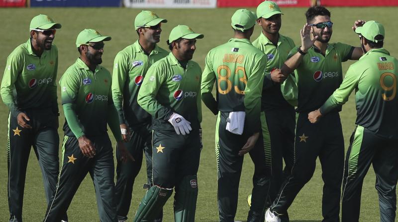 Usman Shinwari dominated Sri Lankas top order with 5-34 as Pakistan whitewashed the tourists 5-0 for another convincing nine-wicket victory in the fifth and final one-day international on Monday.(Photo: AP)