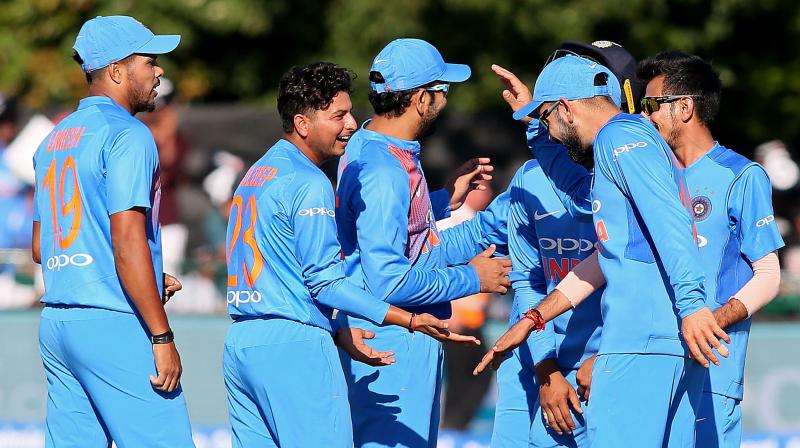 Indias batsmen and bowlers thrashed a hapless Ireland by 143 runs to complete a 2-0 rout and take the T20I series at the Malahide Cricket Club Ground. (Photo: AFP)