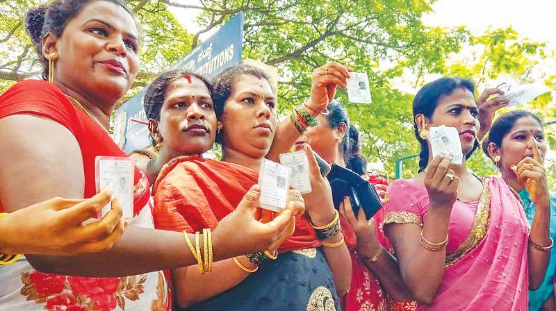 Transgenders during recent Assembly election in Bengaluru 	(Photo: AP)