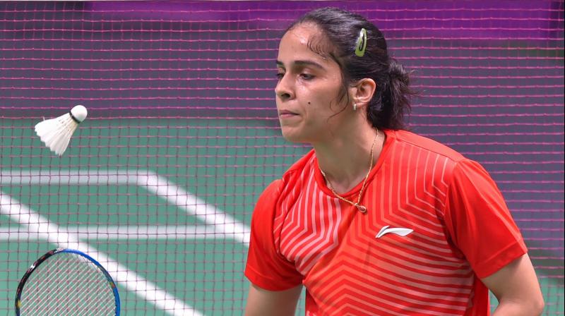 Olympic bronze medallist Saina Nehwal beat Gregoria Tunjung 21-11 21-12 in a one-sided semifinal match that lasted just 30 minutes in the Denmark Open Super Series semifinals. (Photo: PTI)