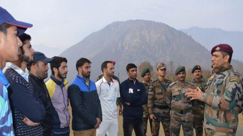 Dhoni, on the video, is heard telling the cricketers to keep their focus on their fitness. (Photo: Chinar Corps/Twitter)