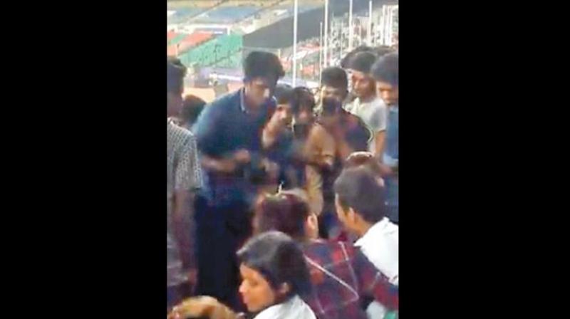 The ISL match on November 23 was marred by the incident of heckling and mocking by a Chennaiyin FC fan who had reportedly made certain gestures at the female NEUFC fan. (Photo: Screengrab)