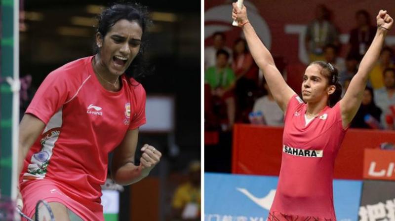 Olympic medallists P.V. Sindhu and Saina Nehwal will lead a strong Indian challenge at the Denmark Open badminton tournament which gets underway on Tuesday. (Photo: AP / AFP)