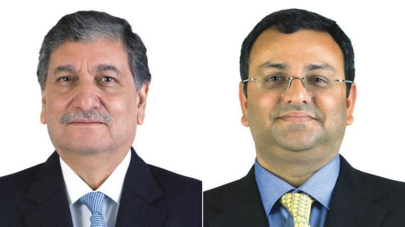 Ishaat Hussain and former Tata Group chairman Cyrus Mistry. (Photo: TCS website)