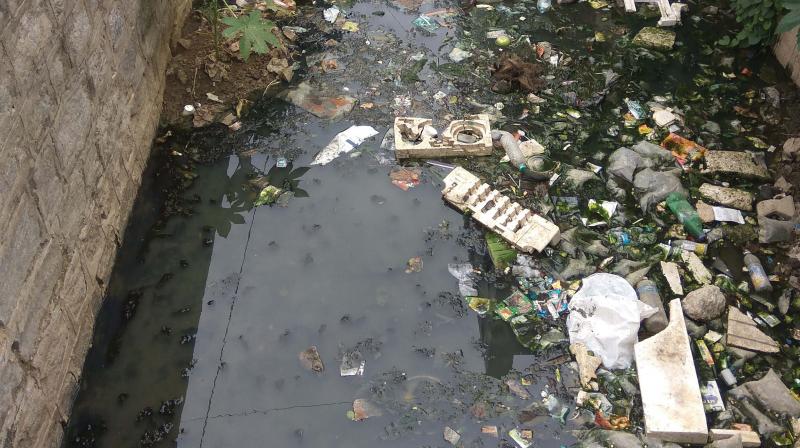 A clogged drainage in HSR Layout 	(Photo:DC)