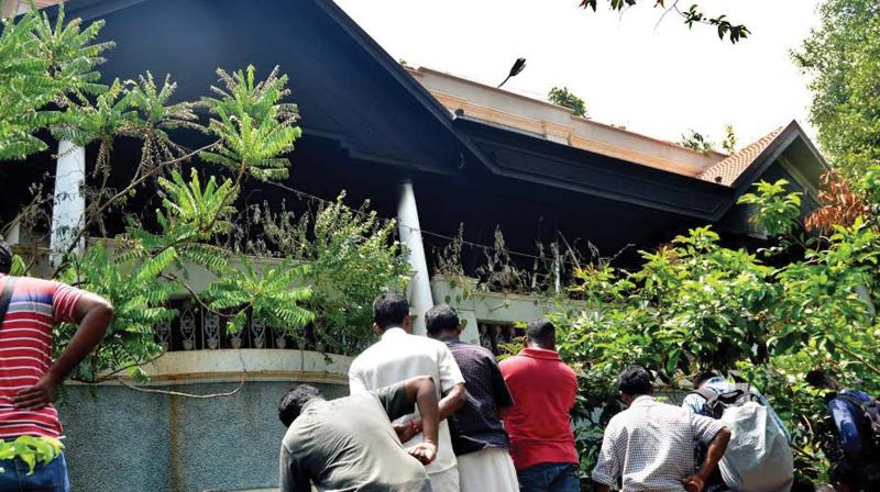 The house of  doctor Jean Padma, where herself ,  husband professor Raj Thankam, daughter Caroline, 25, and elderly aunt Lalitha were charred to death on Saturday night.(Photo: DC)