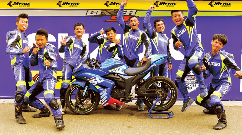 Riders from Aizawl strike a happy pose. (Photo: DC)