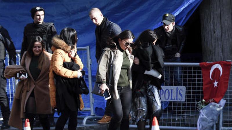 The video broadcast on Turkish television on Tuesday shows the alleged gunman filming himself at Taksim square. (Photo: AP)