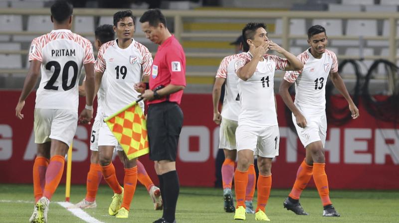 Stephen Constantines side cannot lose to Bahrain -- to whom India lost 2-5 in the 2011 Asian Cup -- by a big margin as goal difference will get the first preference while deciding which team makes it to the Round of 16 among third place sides of equal points. (Photo: AP)