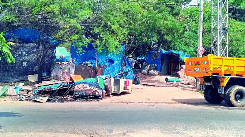 The shop burnt by the victims kin. (Photo: DC)